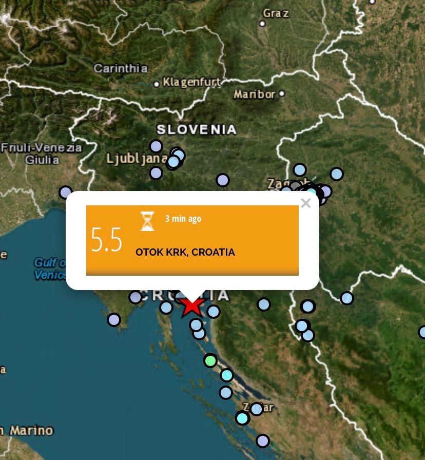 Potres jačine 5 5 prema Richteru uznemirio građane trese se Krk